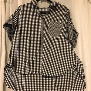 Madewell B&W Gingham Size: Large